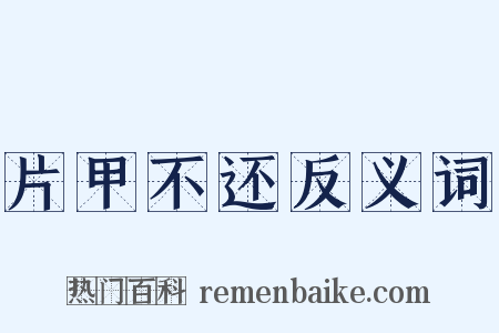 片甲不还反义词是什么意思的图片